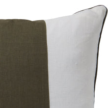 Load image into Gallery viewer, Linen Modena Stripe Olive Cushion | Paloma Living
