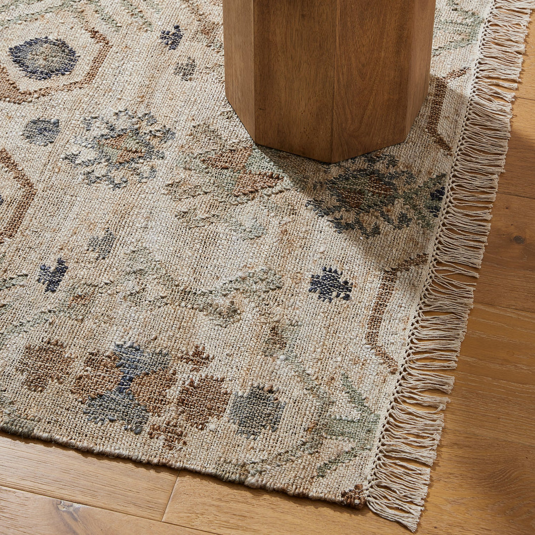 Souk Rug - Beige + Blue