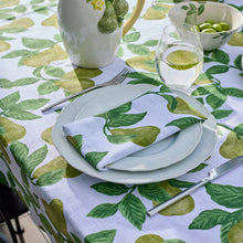 Load image into Gallery viewer, Pear Tree Green Tablecloth
