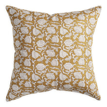 Load image into Gallery viewer, Marbella Saffron Linen Cushion 55x55cm | Walter G
