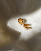 Load image into Gallery viewer, Vivienne Pearl Studded Hoop Earrings
