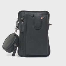 Load image into Gallery viewer, Sandy - Leather Phone Bag - Black
