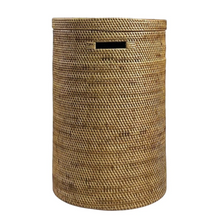 Load image into Gallery viewer, Rattan Laundry Bin with Lid - Tan
