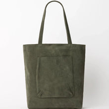 Load image into Gallery viewer, juju and co suede tote in olive
