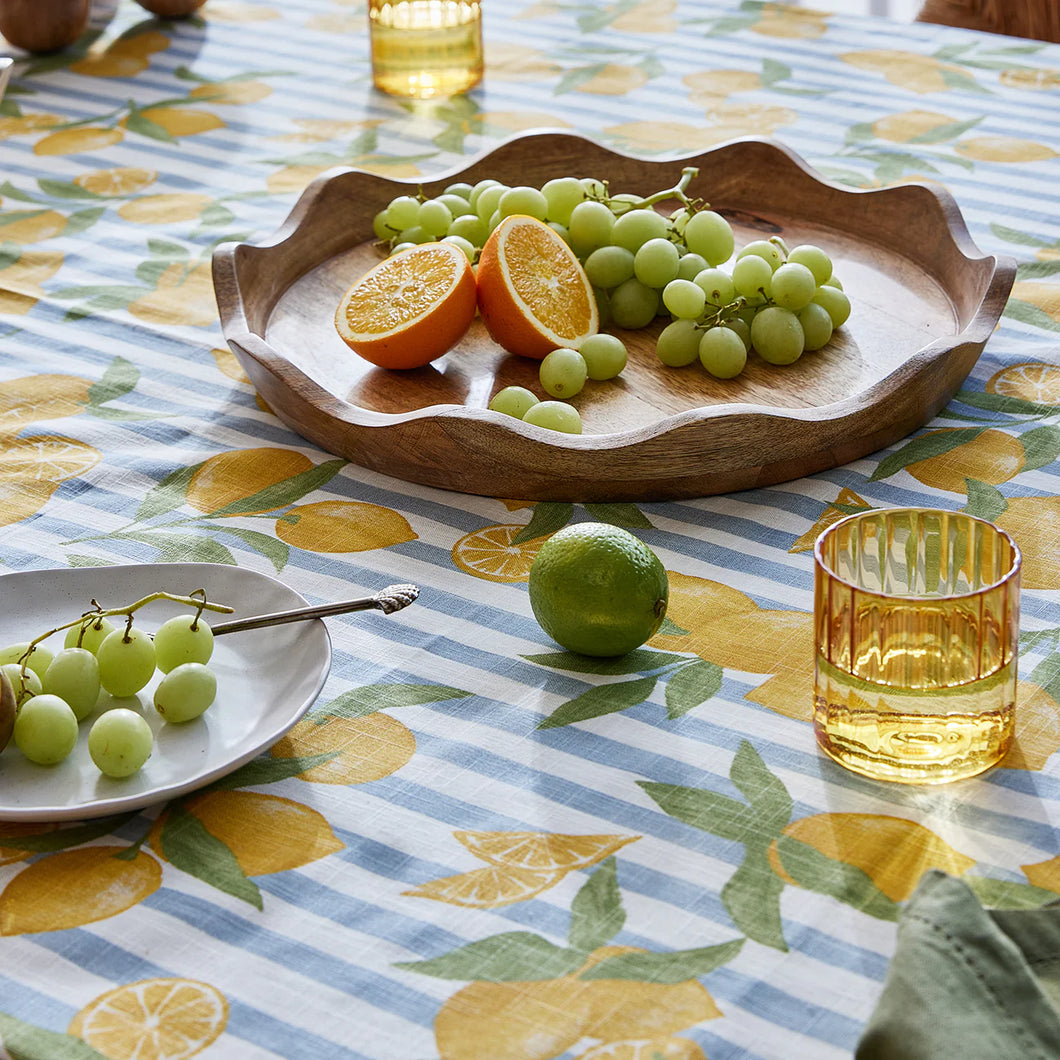 Lemon Stripe Tablecloth
