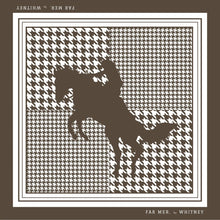 Load image into Gallery viewer, 'Houndstooth Horse' Chocolate Silk Bandana
