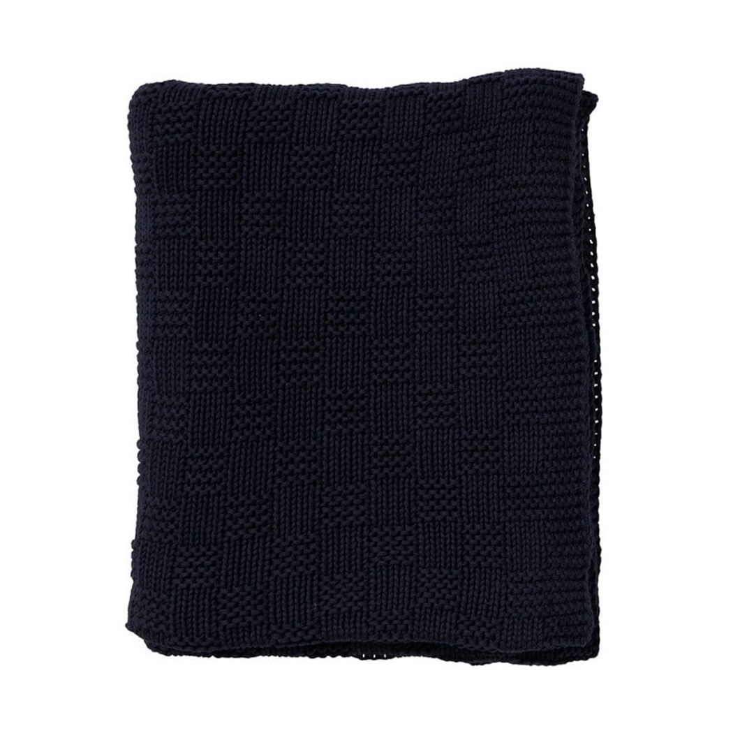 Paloma Oxford Navy Knit Throw