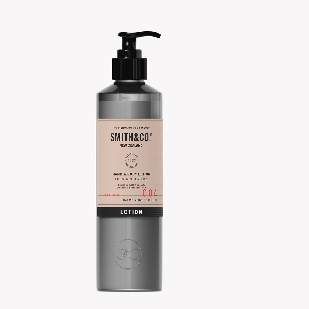 Smith & Co Hand and Body Lotion - Fig and Ginger Lily | THE AROMATHERAPY CO