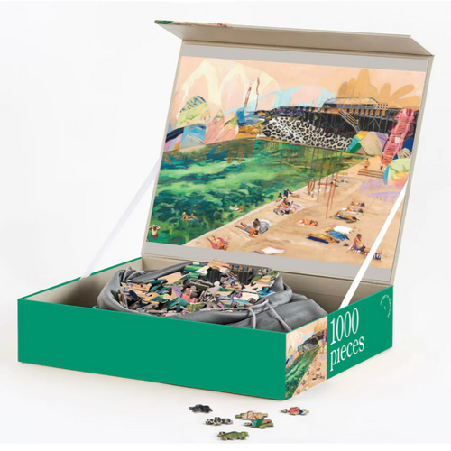 Leopard Rocks 1000 piece puzzle by journey of something at Unearthed Homewares