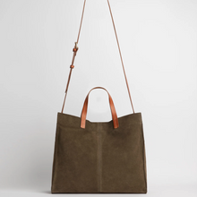 Load image into Gallery viewer, juju and co, Avery Bag, olive suede Unearthed Homewares
