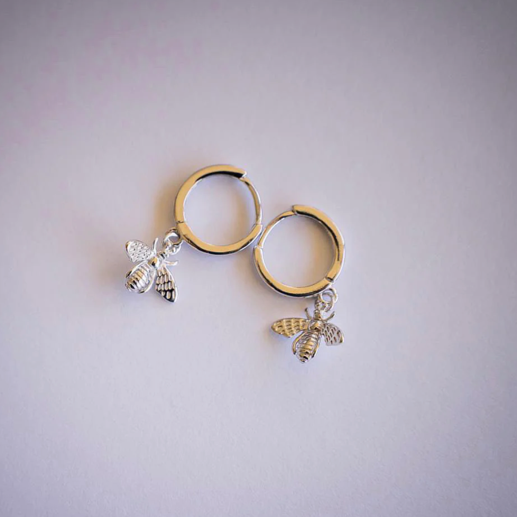 Silver Bee Earrings | Greenwood