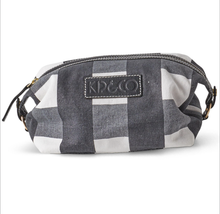 Load image into Gallery viewer, Black and White Gingham  Toiletry Bag | Kip and Co
