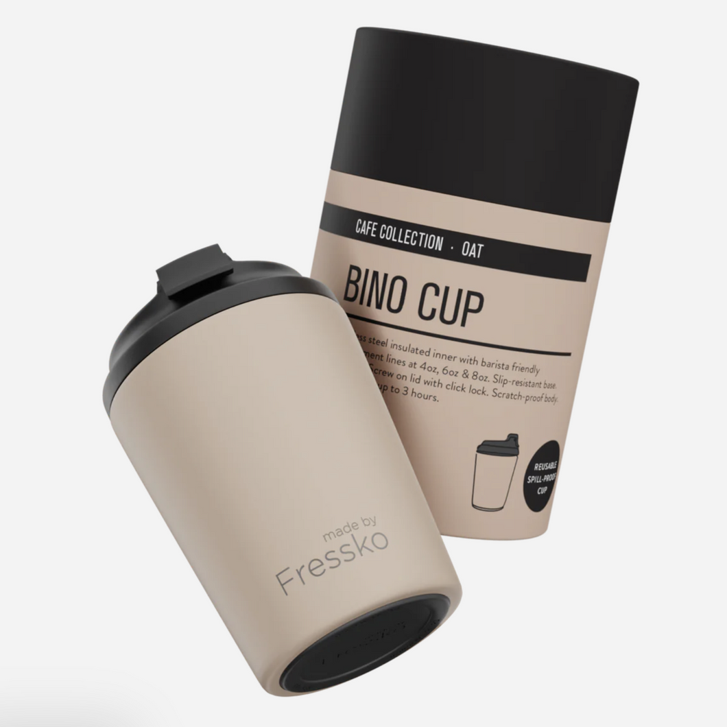 Reuseable Coffee Cup - Bino - Oat | Fressko