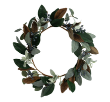 Load image into Gallery viewer, Magnolia Blueberry Wreath
