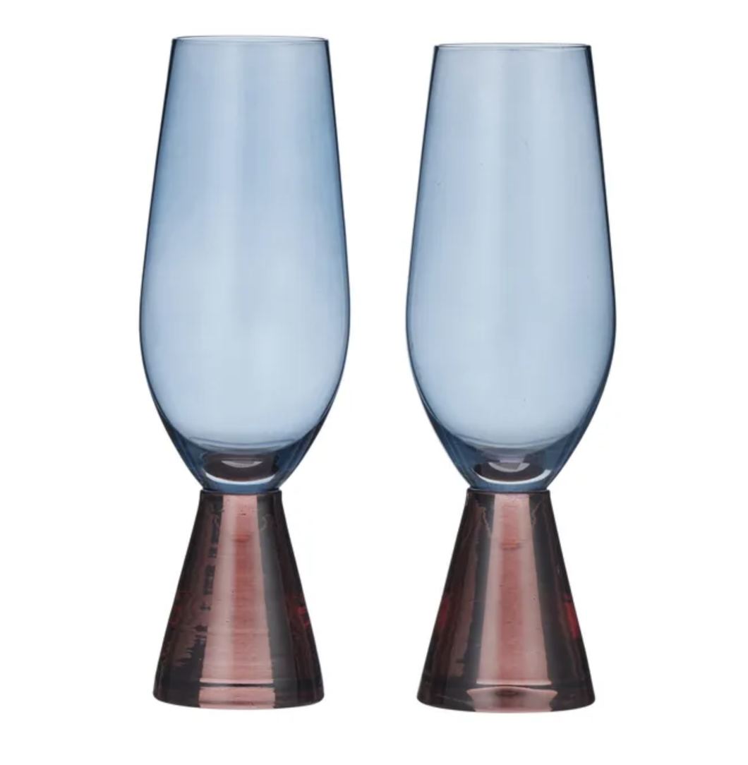 Pyramid Flute Set 2 | Russet + Blue