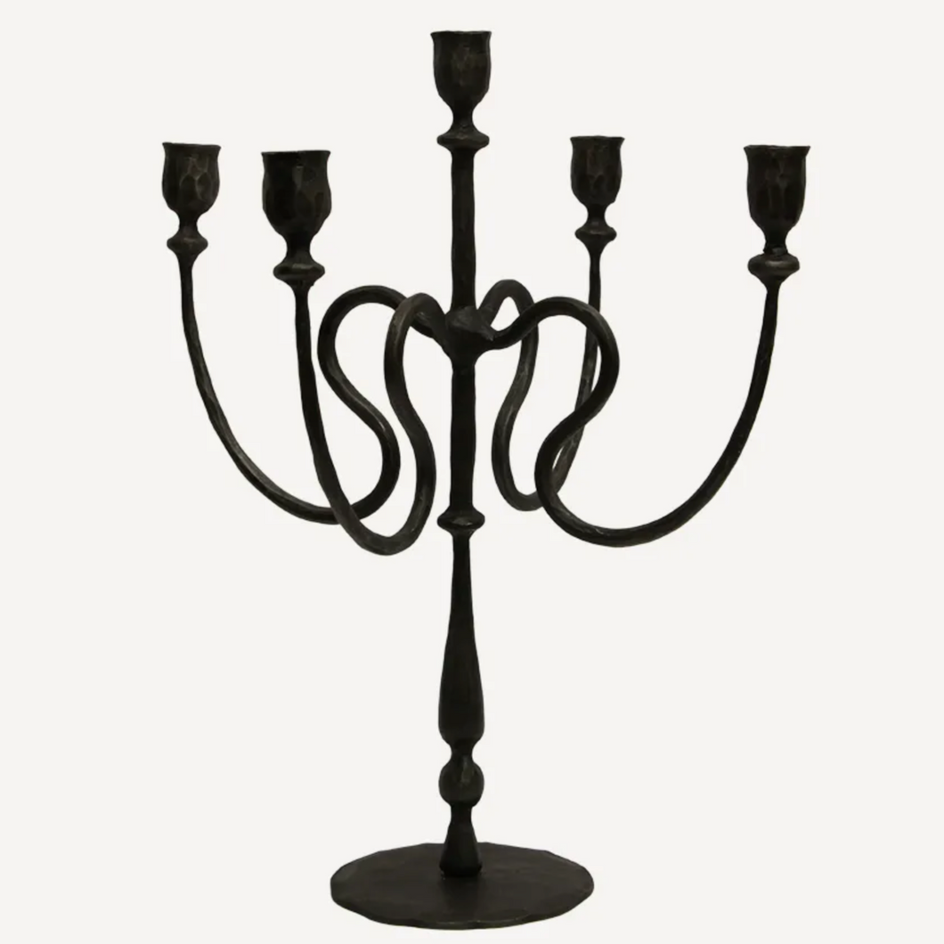 Raine Iron 5 Cup Candelabra || French Country Collections