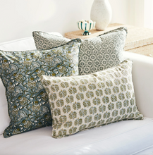 Load image into Gallery viewer, Iznik Moss Celadon Linen Cushion | Walter G
