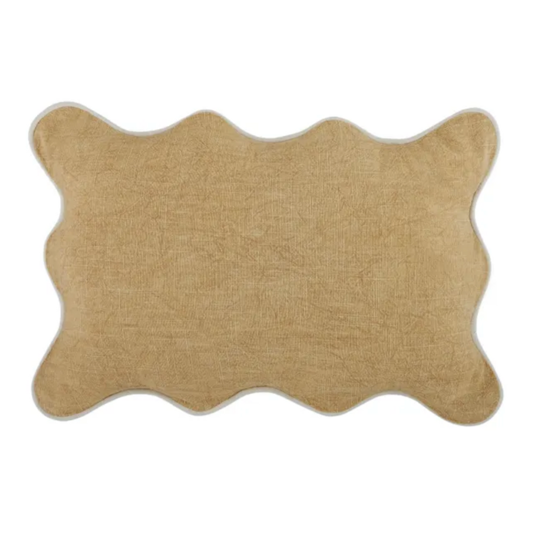 Scallop Lumber Cushion | Sand