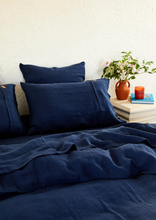 Load image into Gallery viewer, Indigo Linen Pillowcases || Kip and Co
