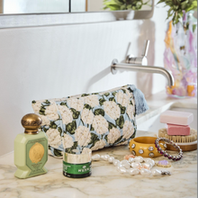 Load image into Gallery viewer, Hydrangea Blue Velvet Toiletry Bag
