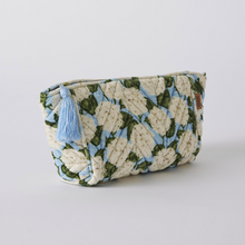 Load image into Gallery viewer, Hydrangea Blue Velvet Toiletry Bag
