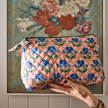 Load image into Gallery viewer, Kip &amp; Co X Anna Spiro | Summer Rose  Quilted Cotton Toiletry Purse
