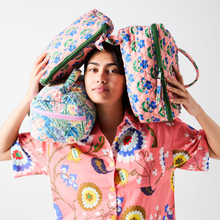 Load image into Gallery viewer, Kip &amp; Co X Anna Spiro | Summer Rose Quilted Cotton Toiletry Bag
