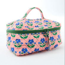Load image into Gallery viewer, Kip &amp; Co X Anna Spiro | Summer Rose Quilted Cotton Toiletry Bag
