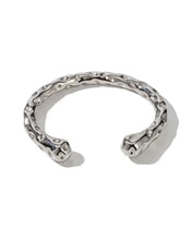 Load image into Gallery viewer, Alana Hammered Silver textured Cuff Bangle
