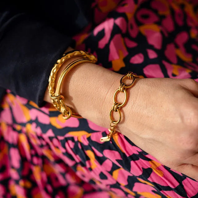 simple gold chain bracelet, tarnish free, waterproof, Greenwood designs