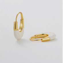 Load image into Gallery viewer, Stefi Hoop | Gold + White
