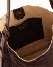 Load image into Gallery viewer, Suede Cabas Tote | Chocolate || Juju &amp; Co
