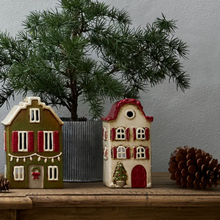 Load image into Gallery viewer, Tea Light Villa with Red Shutters
