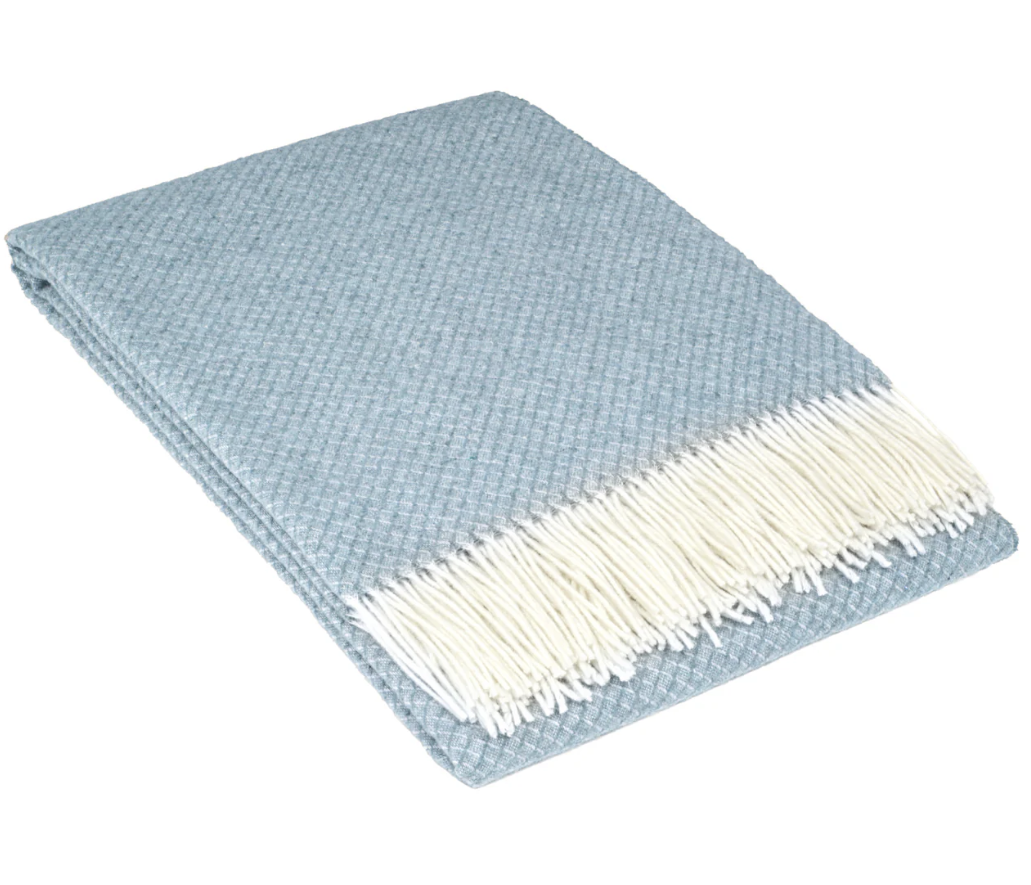 Chiswick Cashmere & Merino Wool Throw | Blue