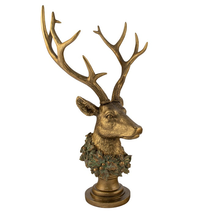 Copper Deer Head on Stand