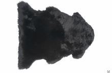 Load image into Gallery viewer, Long Wool Standard Rug | Natural Black 95cm

