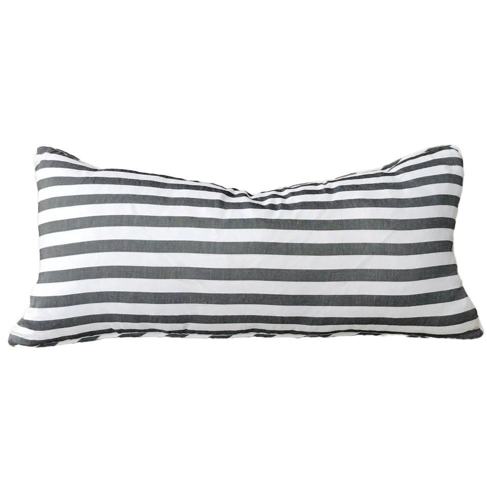 Stripe Linen Lumbar Cushion 90cm