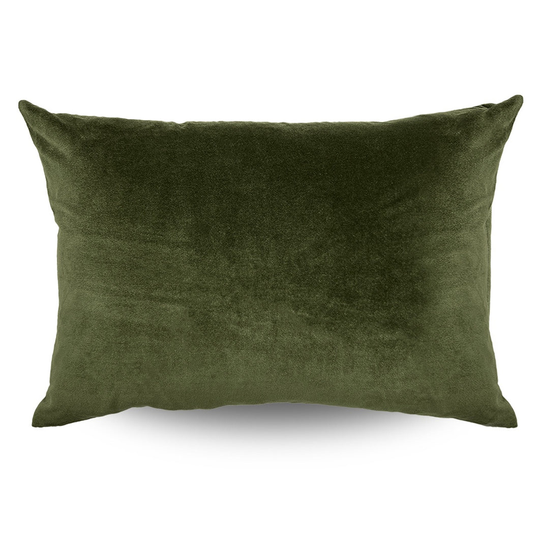 Classic Rect Velvet Cushion | Pine