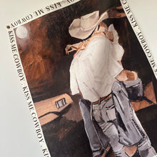 Load image into Gallery viewer, Kiss Me Cowboy | Linen Tea Towel
