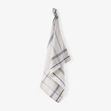 Load image into Gallery viewer, Plaid Cotton Linen Teatowel | Marine Blue
