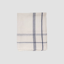 Load image into Gallery viewer, Plaid Cotton Linen Teatowel | Marine Blue
