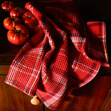 Load image into Gallery viewer, Frances Waffle Tea Towel | Poppy
