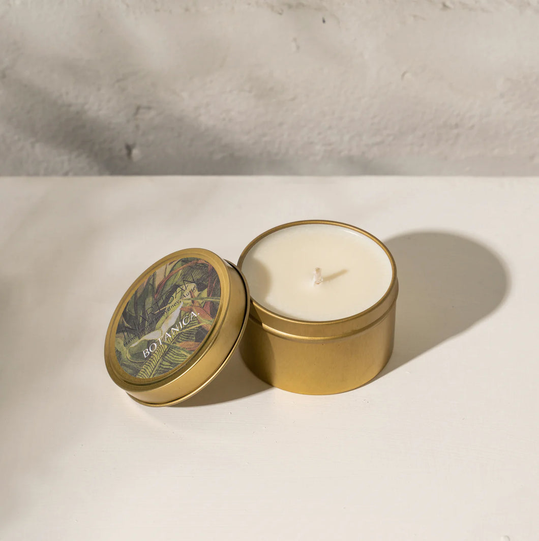 Handpoured Soy Candle in Travel Tin | Brass