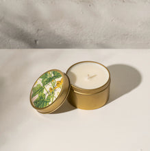 Load image into Gallery viewer, Handpoured Soy Candle in Travel Tin | Brass
