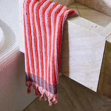Load image into Gallery viewer, Sweet Love Stripe Turkish Hand Towel
