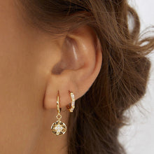 Load image into Gallery viewer, Holi Gold Huggie Earrings
