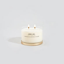 Load image into Gallery viewer, Gold Lid Soy Candle | Honey + Hay
