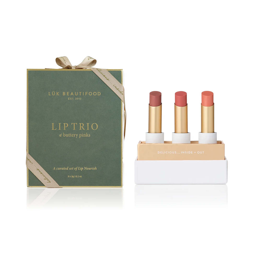 LUK New Lip Trio - Buttery Pinks Sheer Lip Nourish
