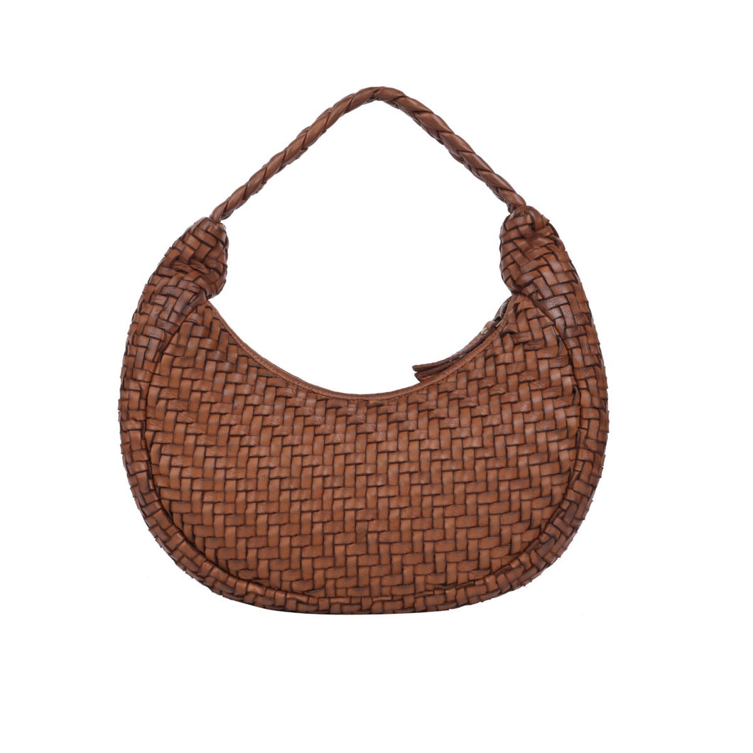 Rugged Hide - Mini Woven Shoulder - Oak Windsor