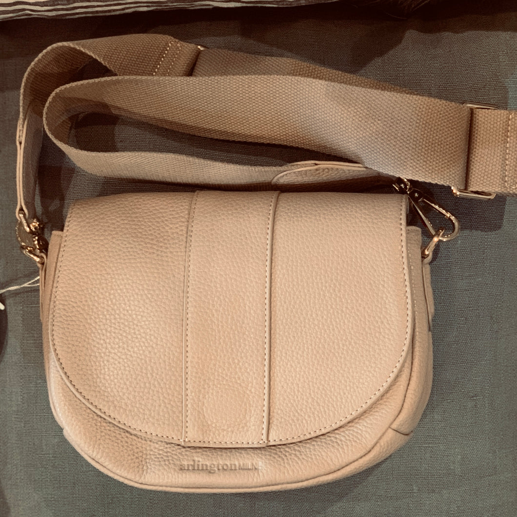 Arlington Milne Zara Saddle Bag Fawn Leather at Unearthed Homewares